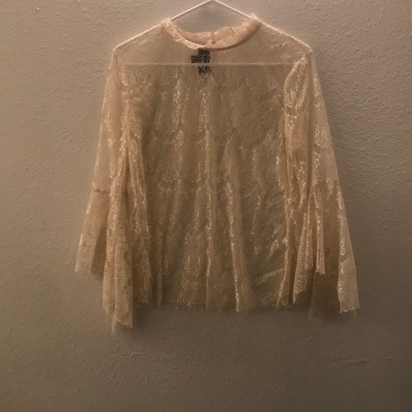 Cream Lace Blouse - Picture 1 of 2
